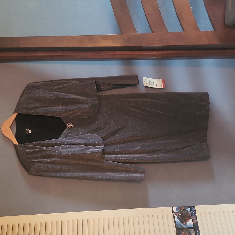 Two Piece Navy Metallic Mini Dress